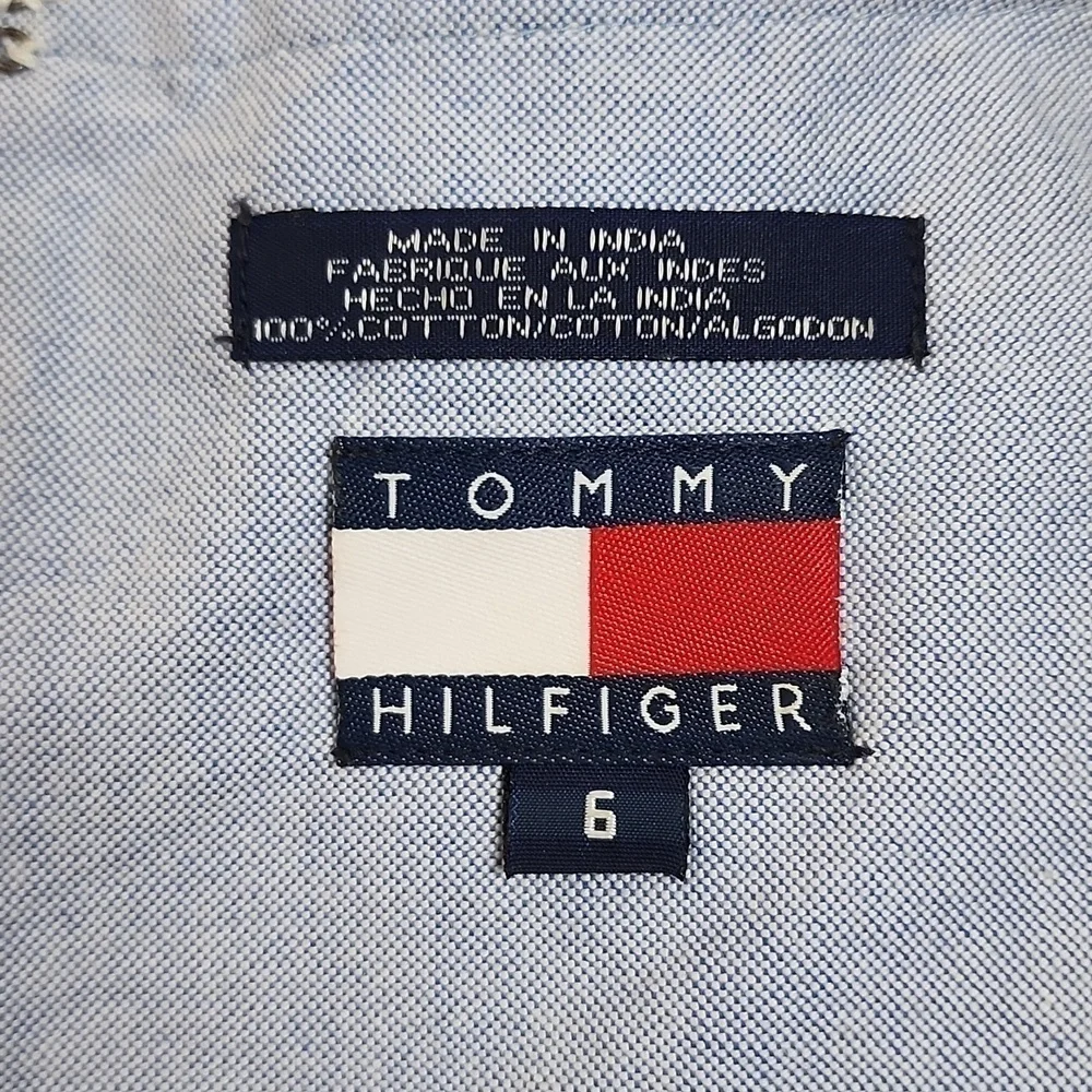 Tommy Hilfiger 90s Vintage Plaid Cotton Sleeveless Mini Dress Size 4 - Picture 6 of 7